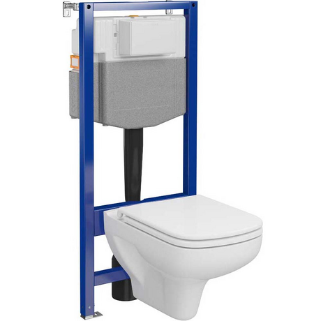 CERSANIT Zestaw podtynkowy AQUA PLUS mechaniczny z miską COLOUR i deską S701-817